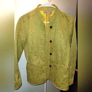 Chico's blazer,  size 1, yellow green